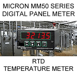 MM50 Panel Meter for Temperature